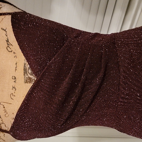 Trixxi Medium Party Dress. Burgundy Shine. - Picture 10 of 13